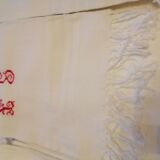 Set of 6 towels cotton i honeycomb fringes 1930 50