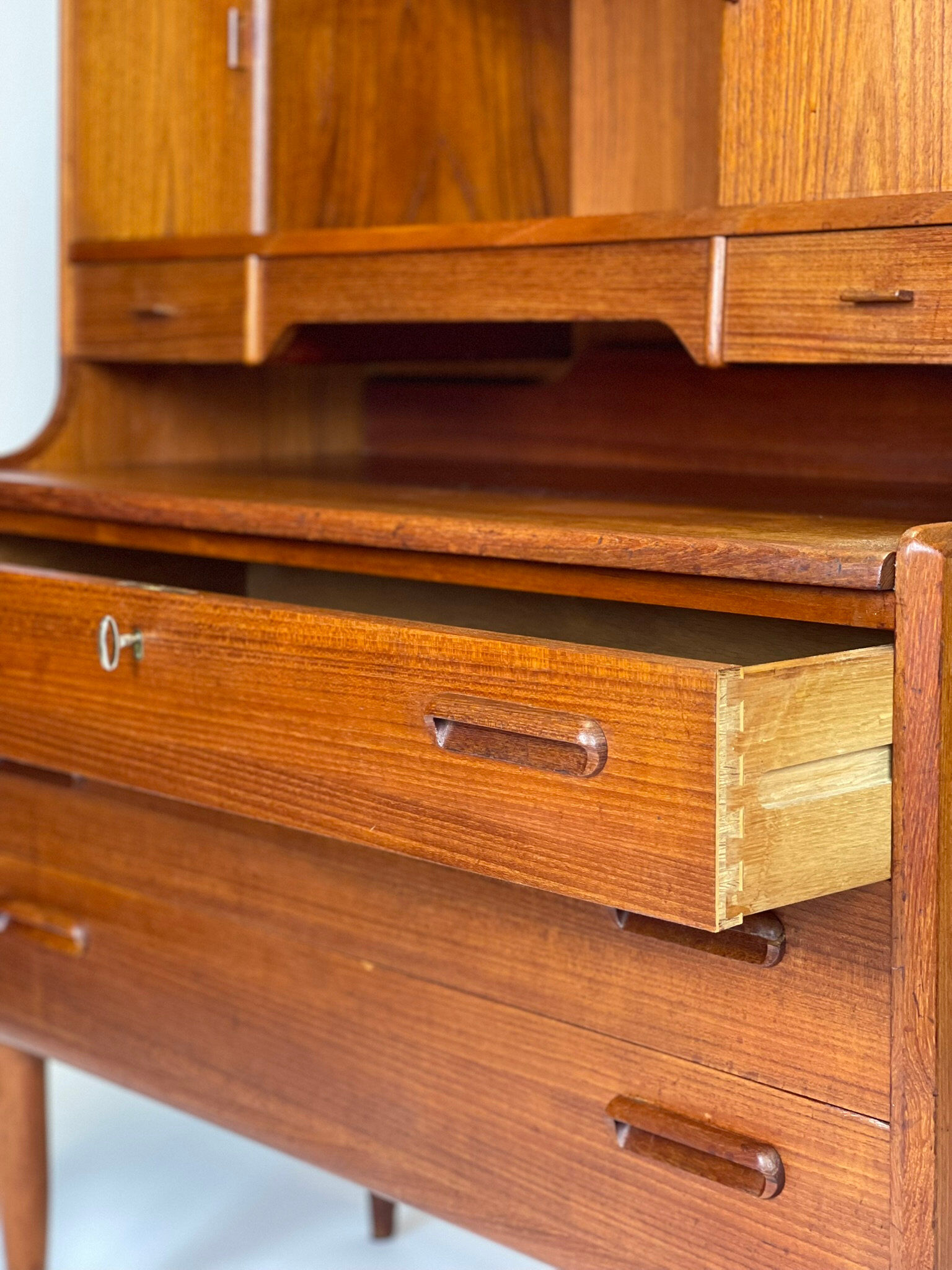 Teak grand secretary from the 1960s.
