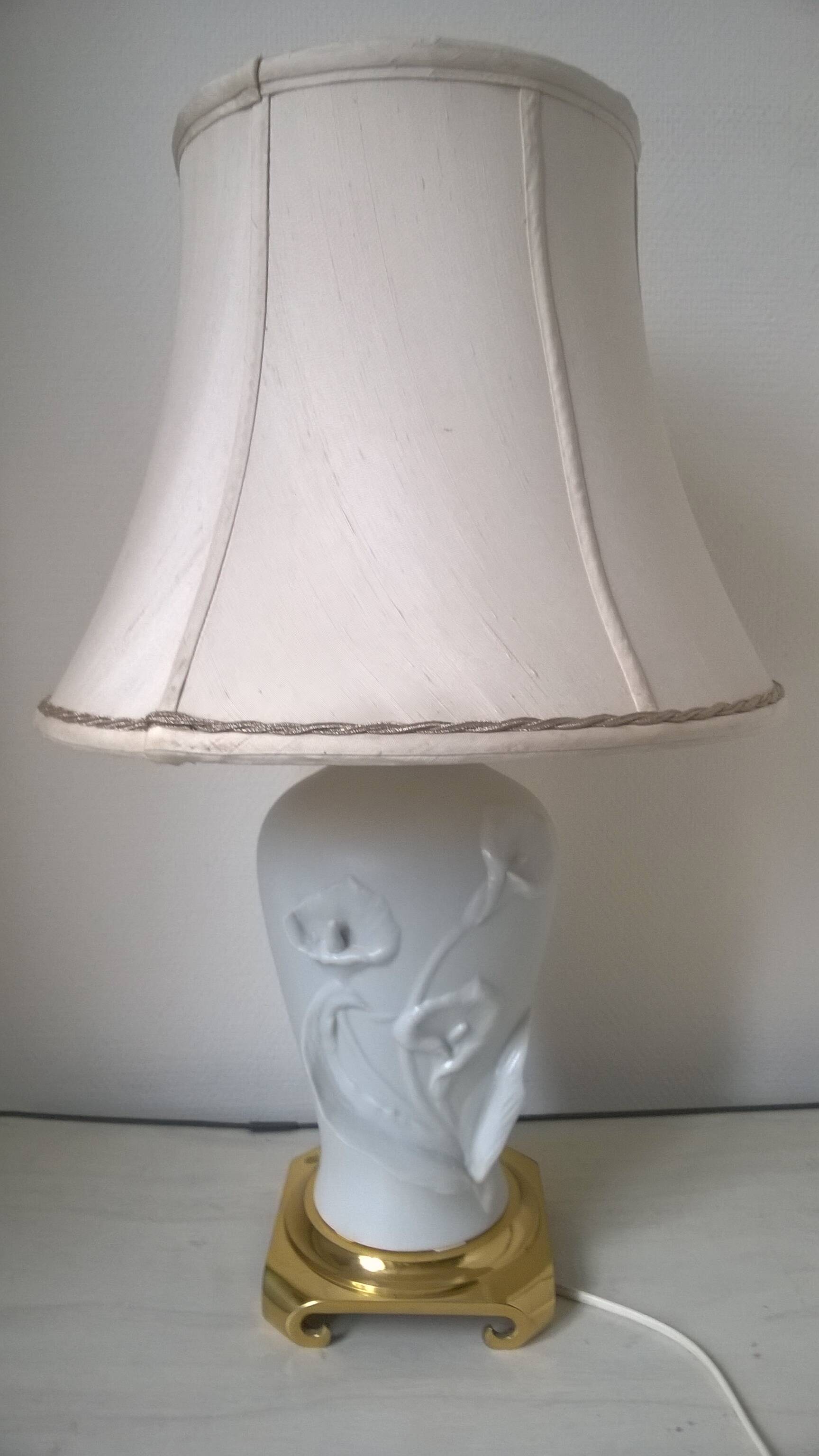 Calla Lily Franklin Mint Biscuit Lamp by Nicholas Berenczy