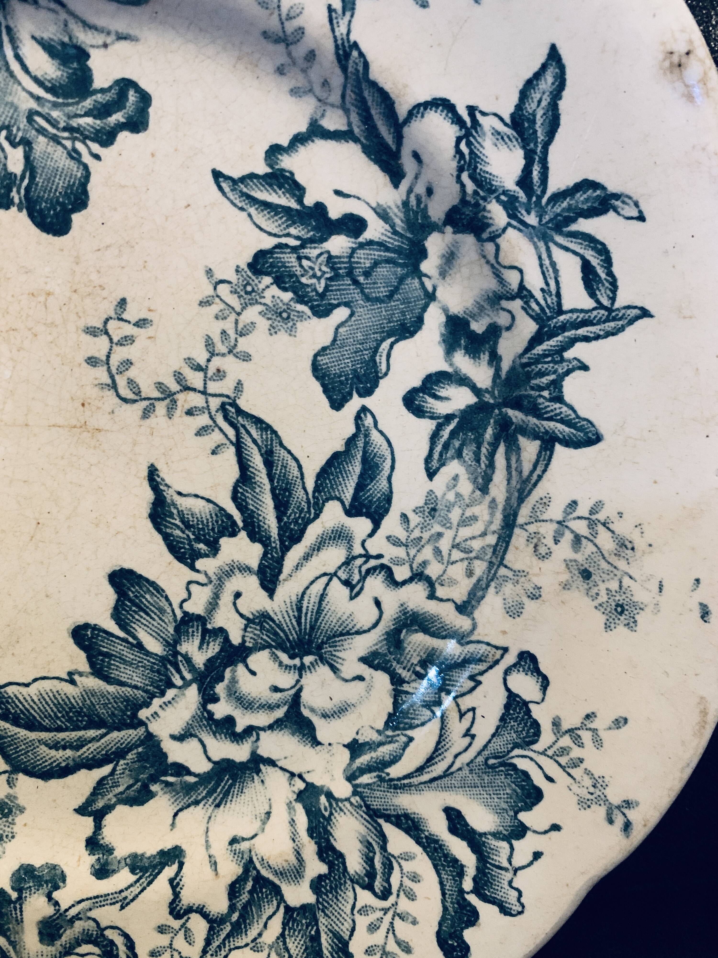 Flat plate 1960 ceramic Lucette 20cm Terre de fer old vintage