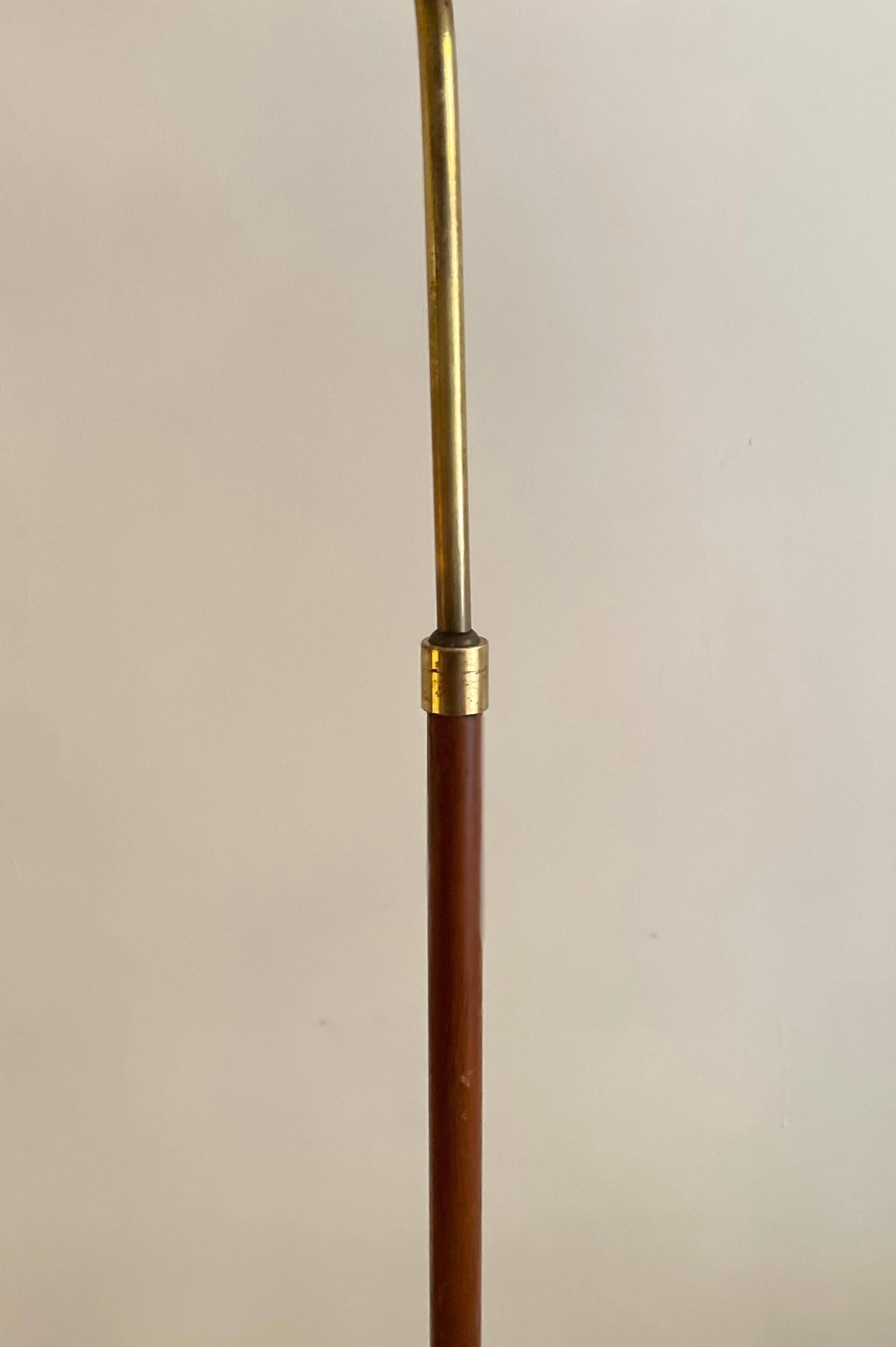 Teak and Brass Floor Lamp by Bergboms