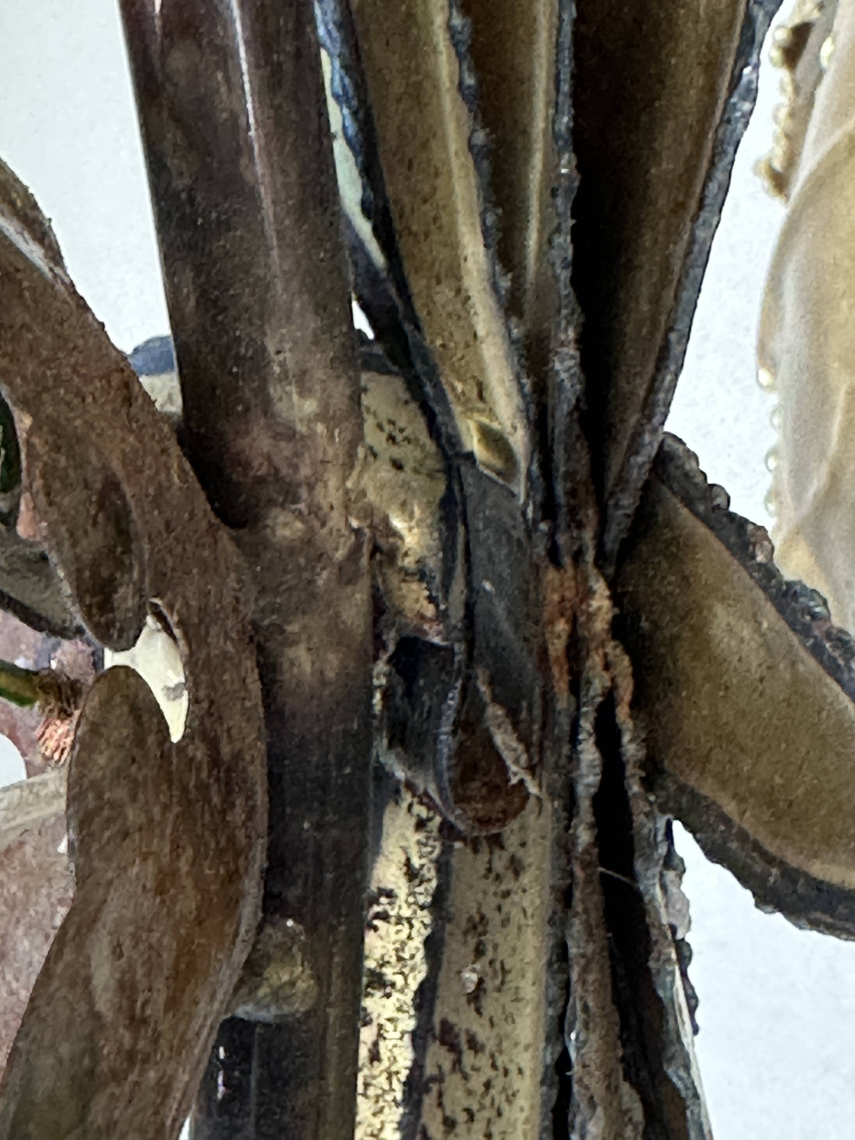 Vintage 70s gold Jansen style wall lamp