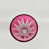 Pink crystal vase from Val Saint Lambert. Circa 1960.