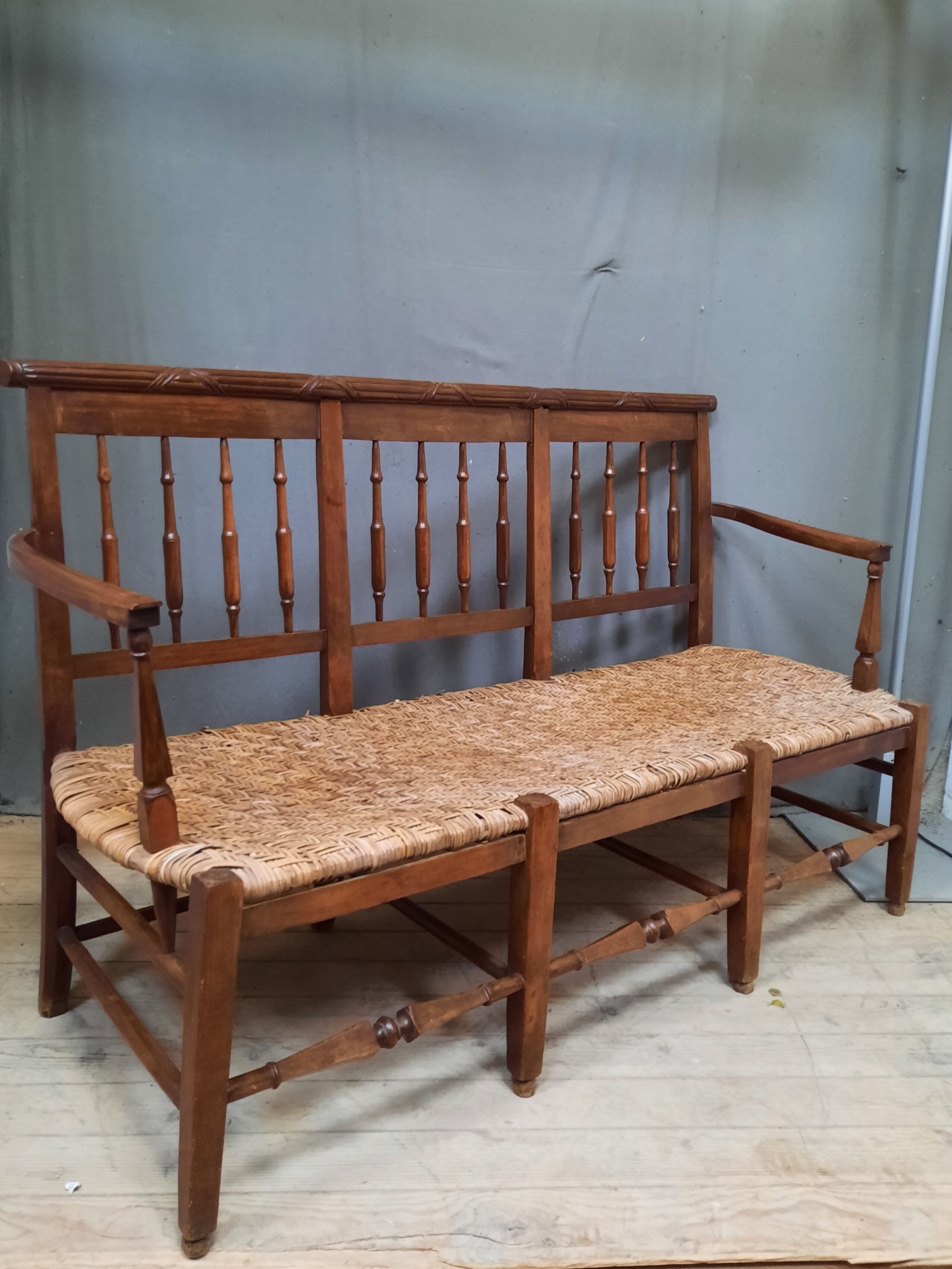 Rustic canned sofa