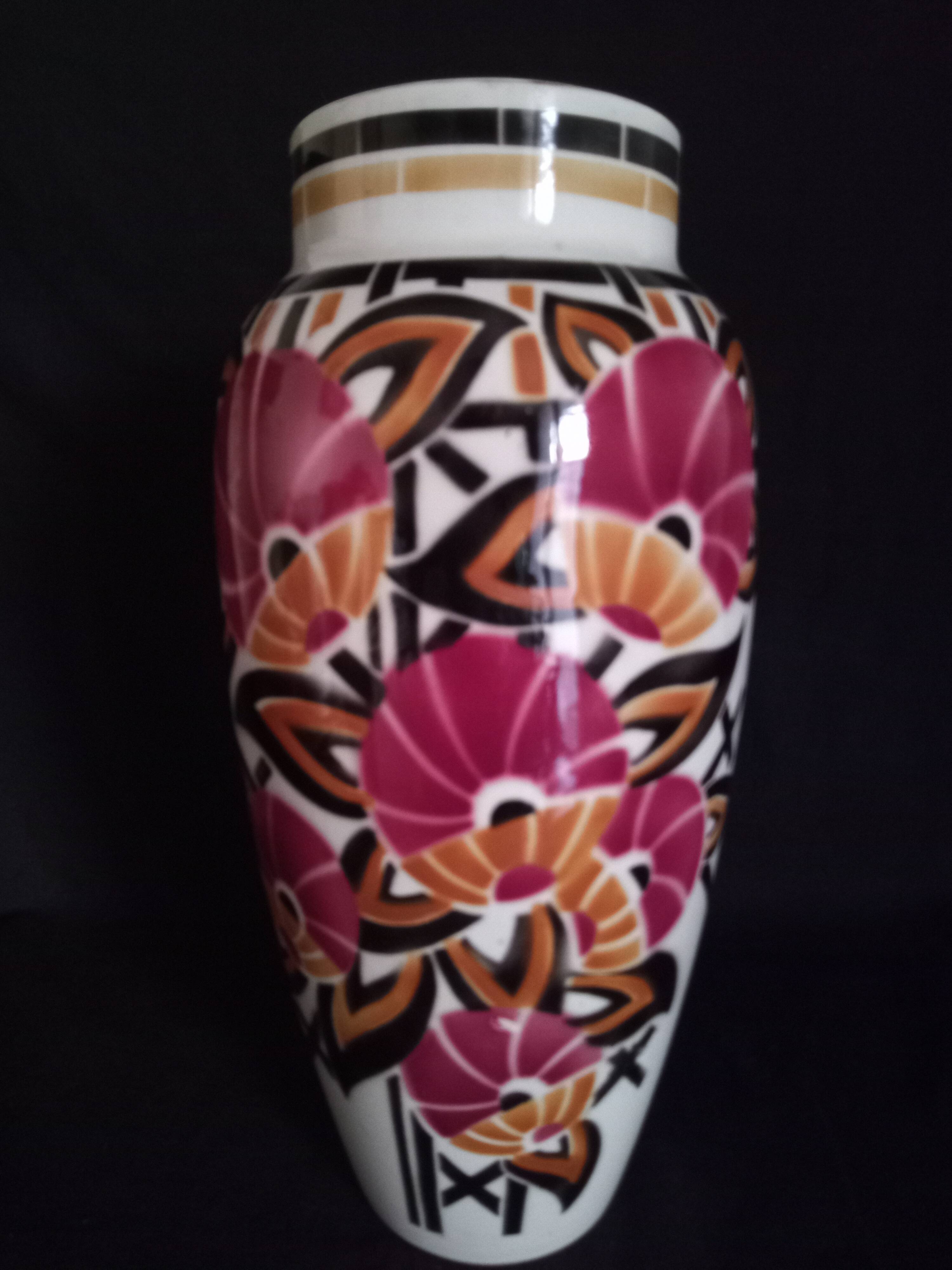 Keller & Guérin Luneville - Art Deco vase model "Pergola"