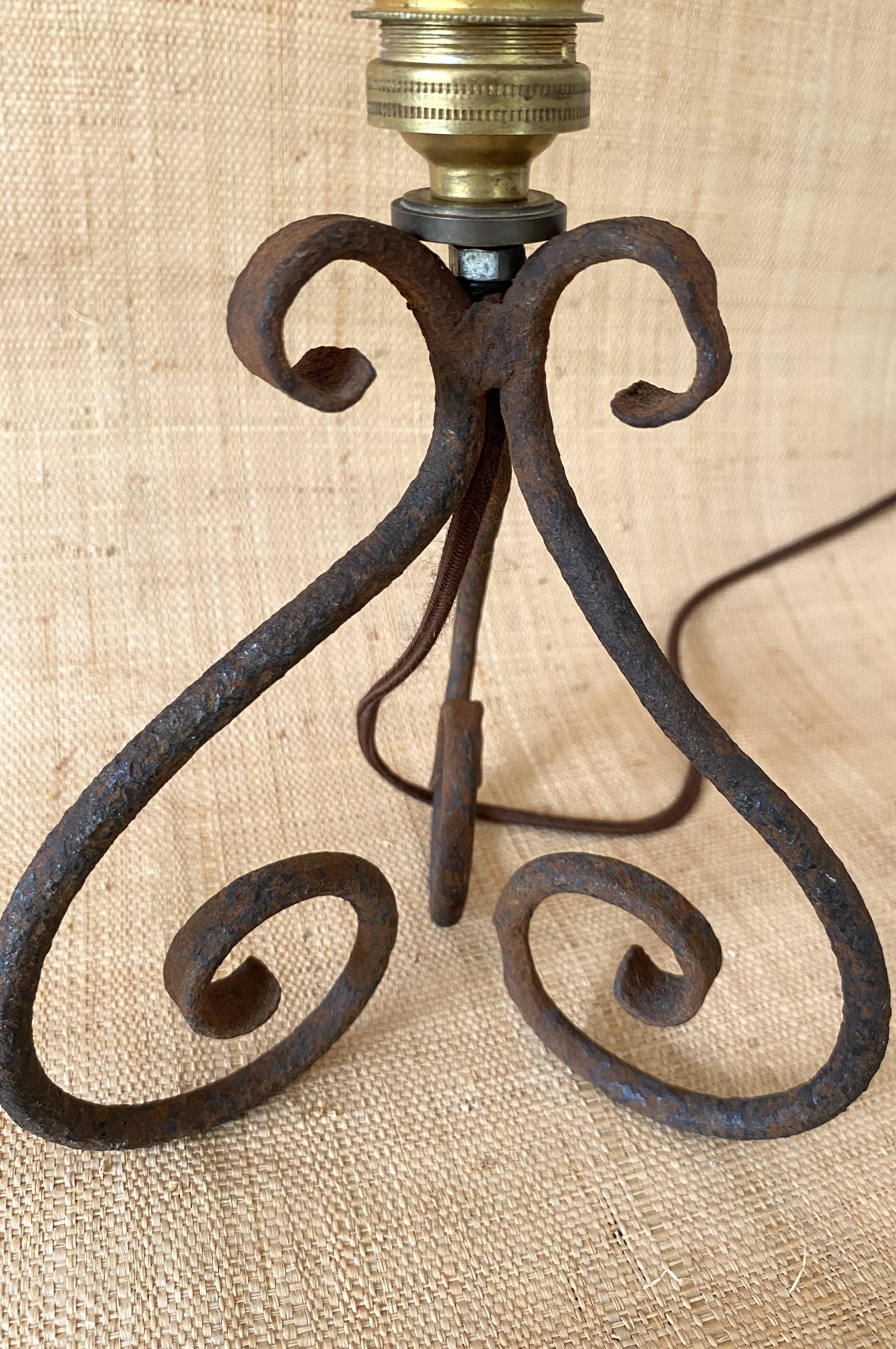 Wrought iron foot and its new 2M fabric cable
