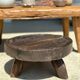 Coffee table in blond teak quadripod