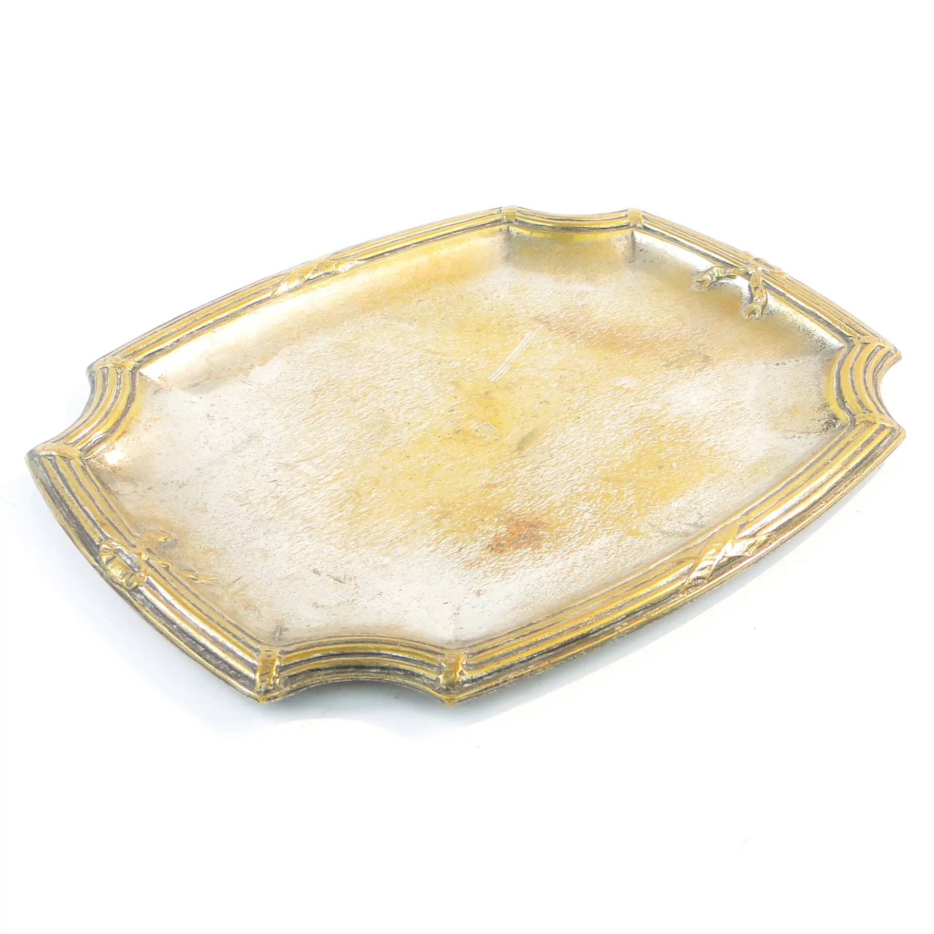 Business card tray, silver-plated brass, France, 1920s