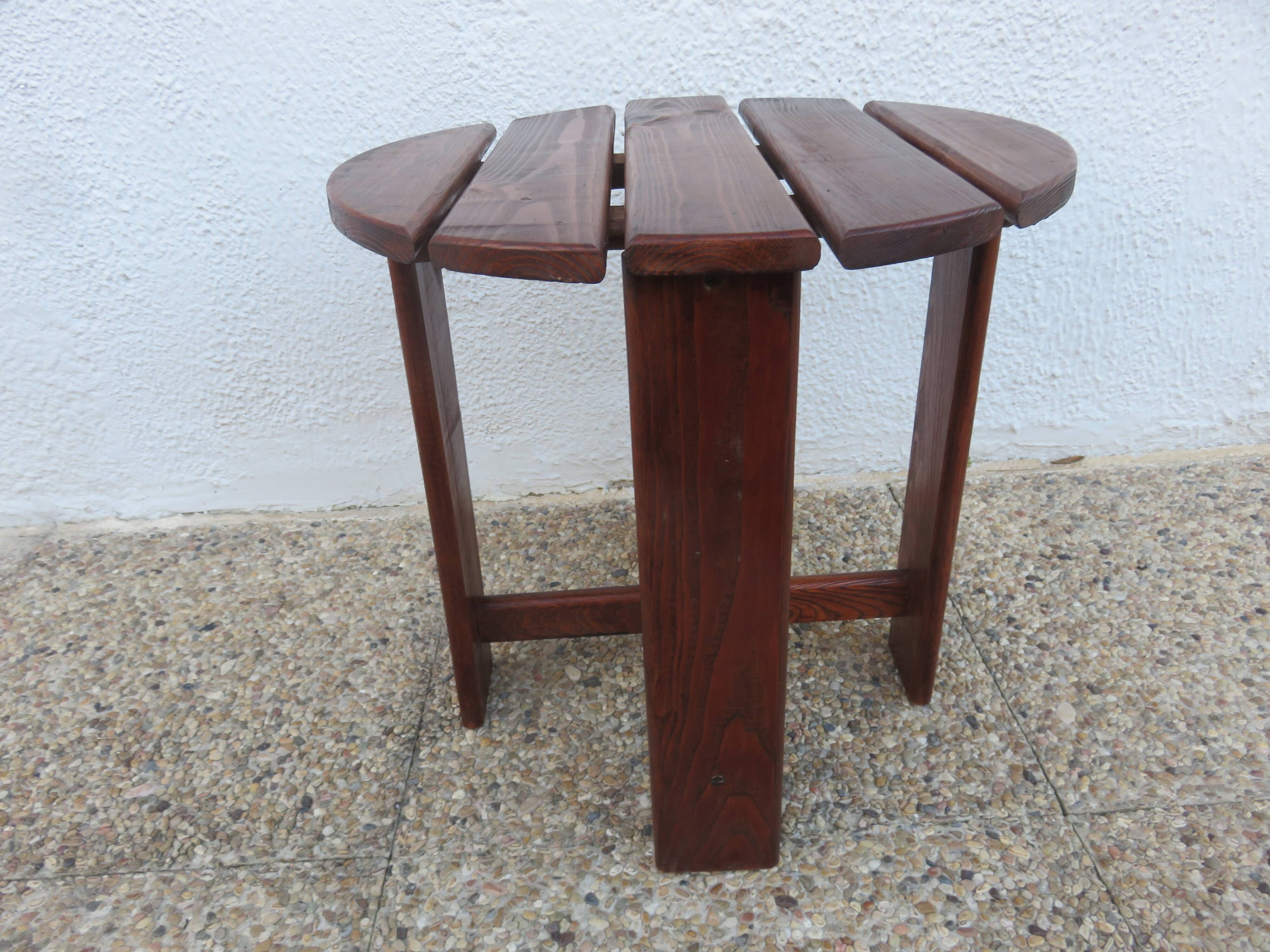 Swedish pine stool, 60s-70s