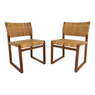 lot de 2 chaises scandinave Børge Mogensen Modèle BM 61 pour Fredericia années 50