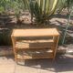 Rattan shelf with crossbars 60's