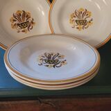 Creil and Montereau Art Deco soup plates