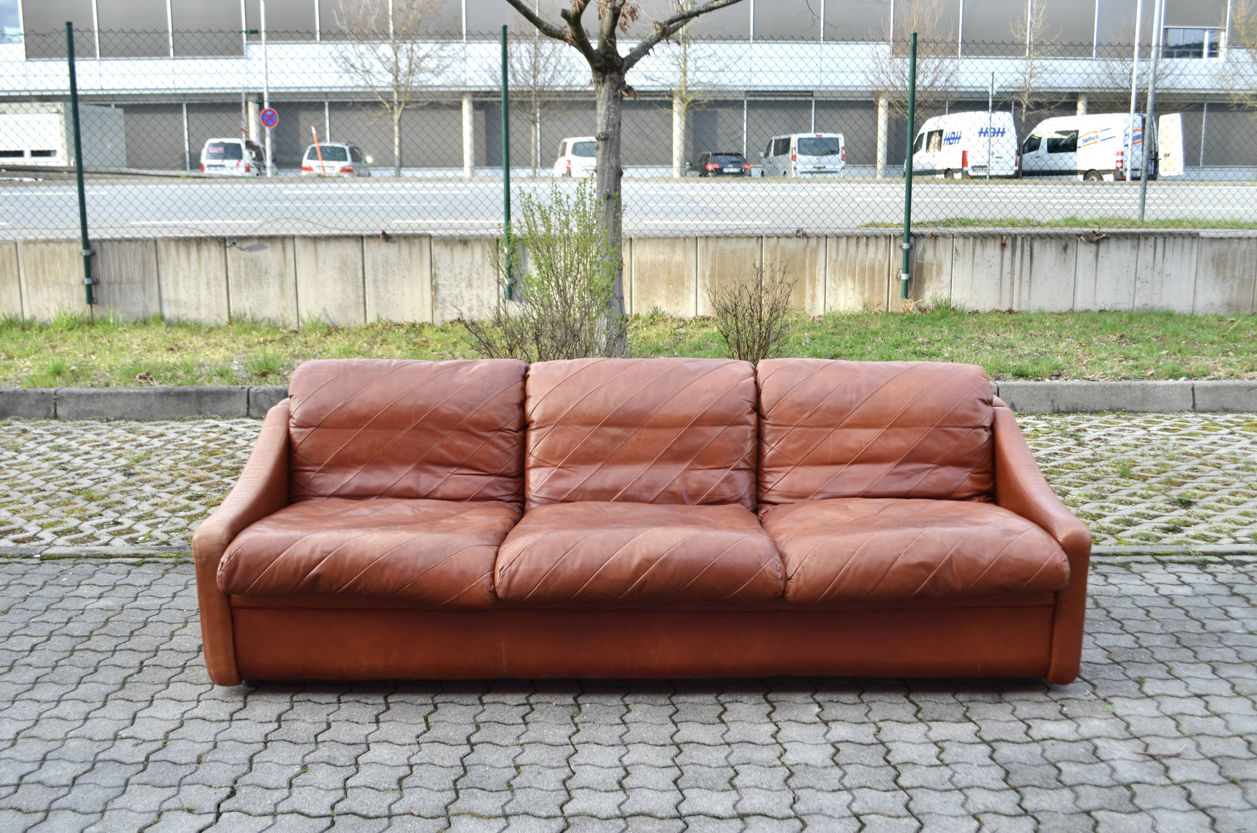Vintage oxred Rolf Benz Leather Sofa