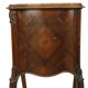Antique Bombed Bedside Table Marble Louis XV Late 19th Century