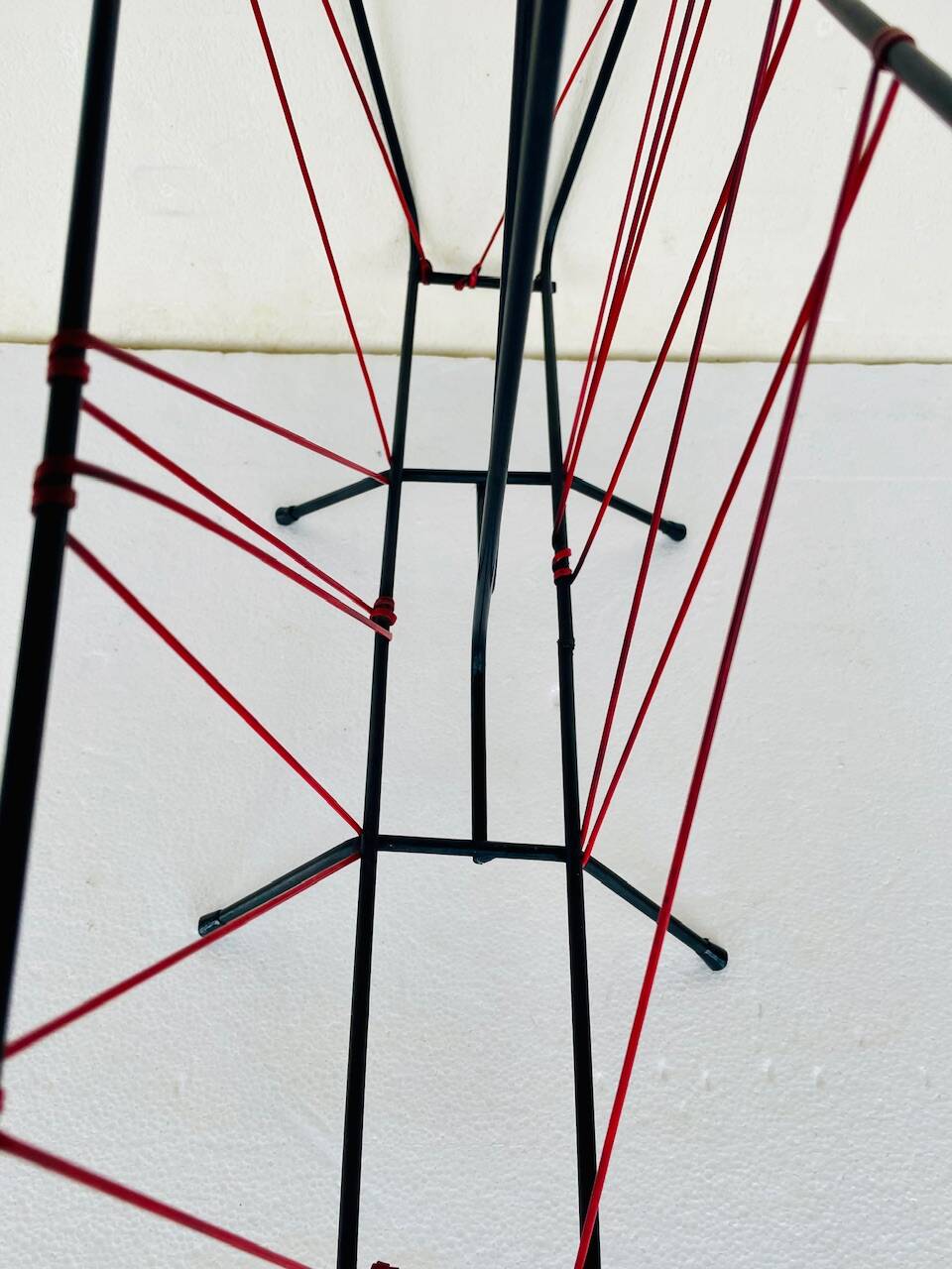 Vintage black metal magazine rack circa 19