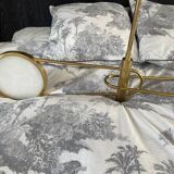 brass and alabaster ceiling light