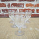 6 crystal goblets in gondola style from Baccarat (?) h 10.5 cm