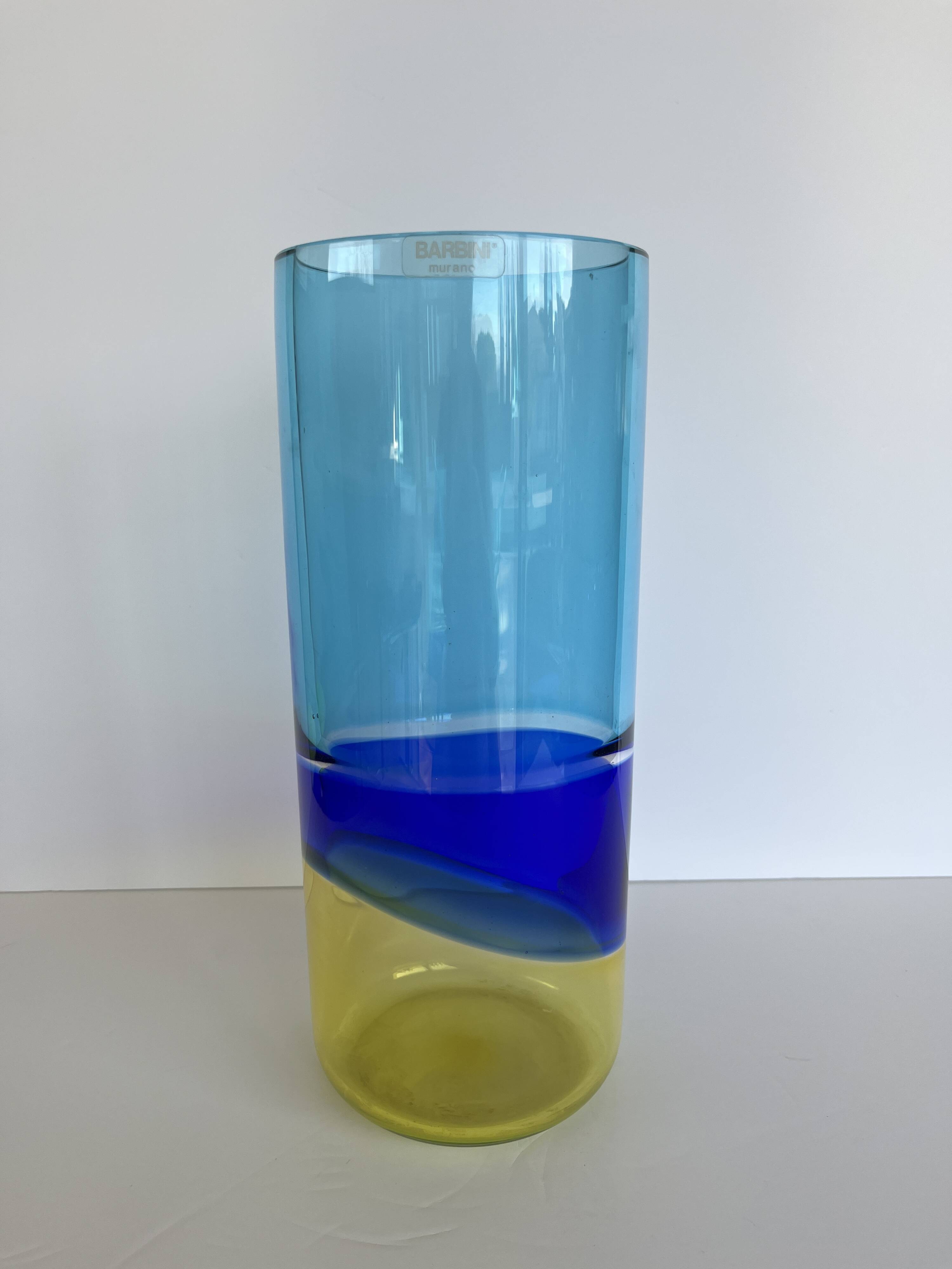 Murano - Alfredo Barbini, (1912–2007) - Vase - Large cylindrical vase