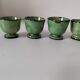 Plateau and its 4 ceramic workshop bowls - green Geneva