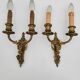 Antique Louis XVI style bronze wall lights