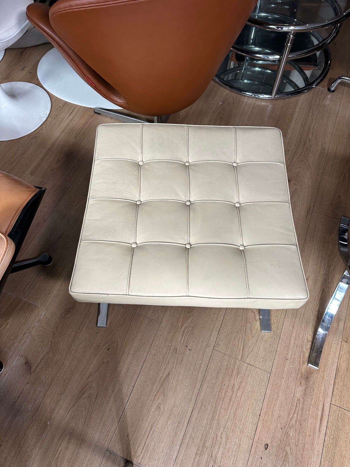 Pair of Barcelona Ottomans Knoll edition