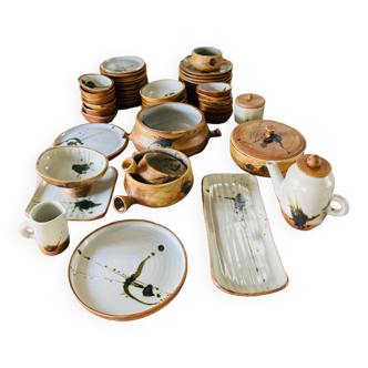 Service 57 pieces Pottery La Colombe