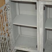 Vintage sideboard with wrought iron doors