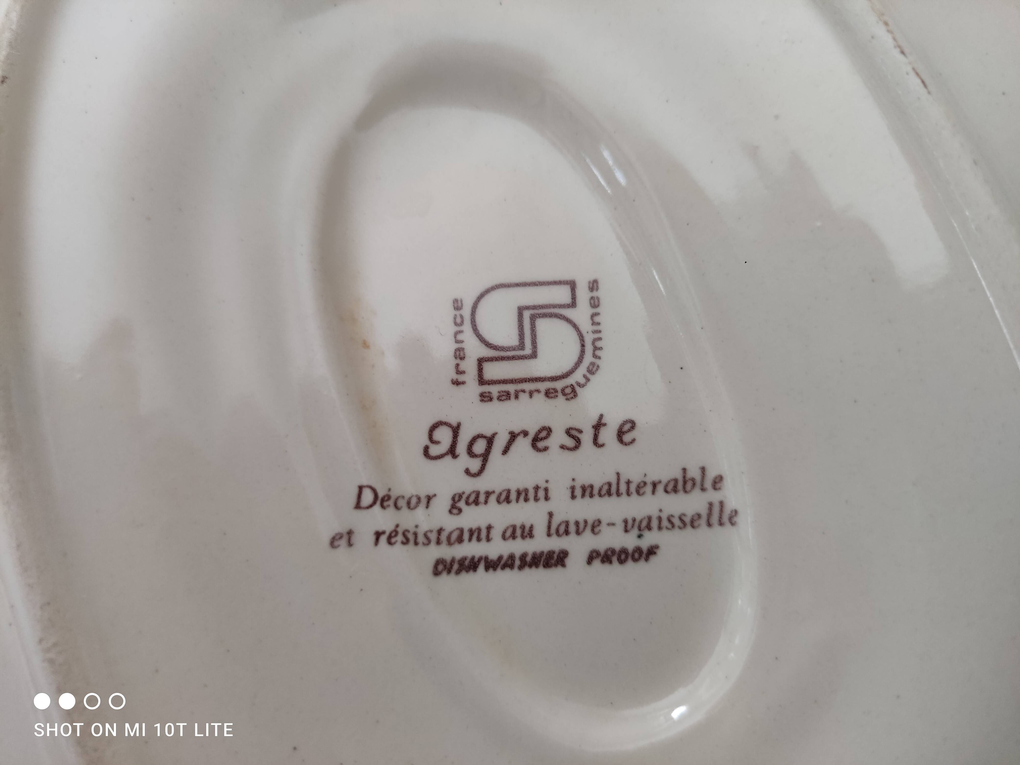 Sauce boat sur dormant Sarreguemines model Agreste