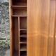 Wardrobe with 3 sliding doors in solid wood 1960