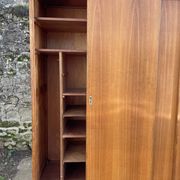 Wardrobe with 3 sliding doors in solid wood 1960