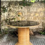 Bamboo rattan table from the 60s and 70s