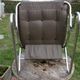 Chair tubular in Brown velvet of the 1970s