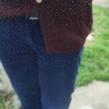 Grand miroir biseauté ancien laiton