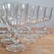 Service de 11 verres à eau en verre ciselé