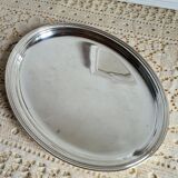 Small oval dish in silver-plated metal