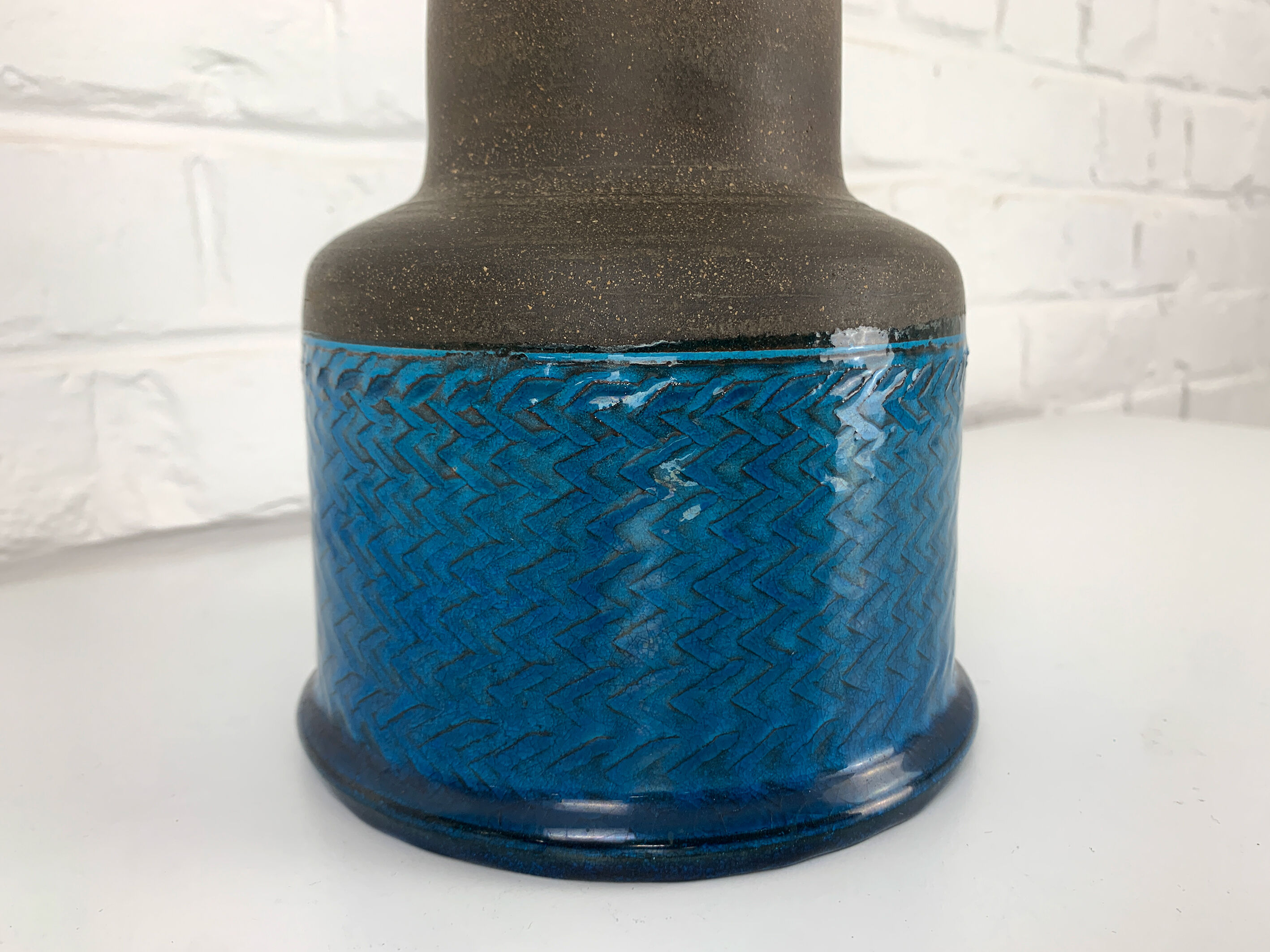 Vintage Scandinavian ceramic table lamp, Nils Kähler for HAK, Denmark, 1960