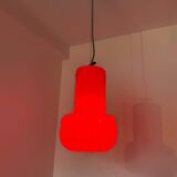 Brutalist glass paste chandelier from the 70s
