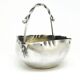 Basket sugar bowl, Art Nouveau, silver-plated brass, Poland, early 20th century