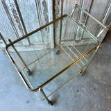 Desserte en laiton et verre, 1970