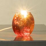 Sculptural table lamp by Doria Leuchten, space age, orange glass, Germany, 1970s