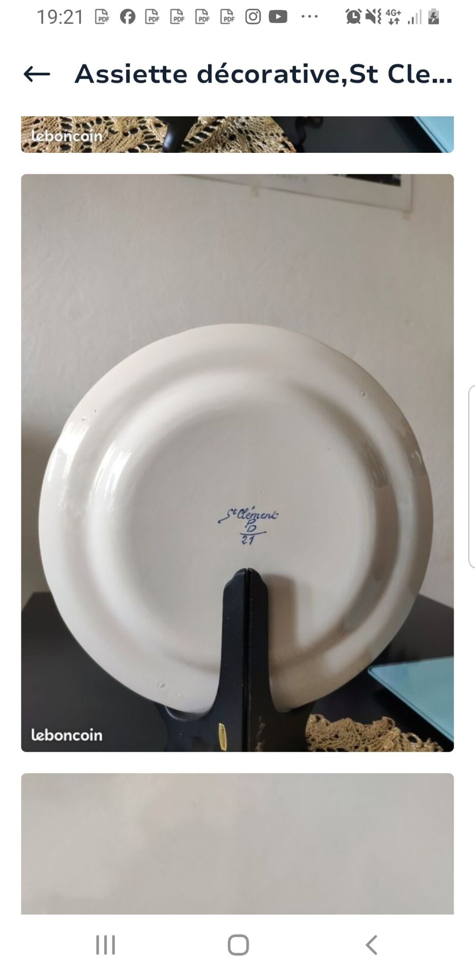Decorative plate Saint Clément