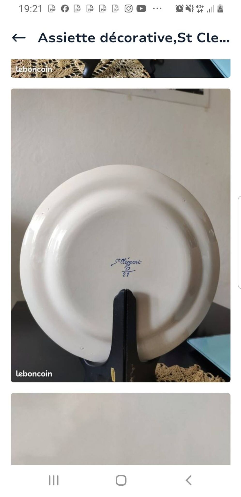 Decorative plate Saint Clément