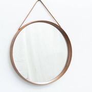 Round mirror by Uno & Östen Kristiansson for Luxus, 1950s