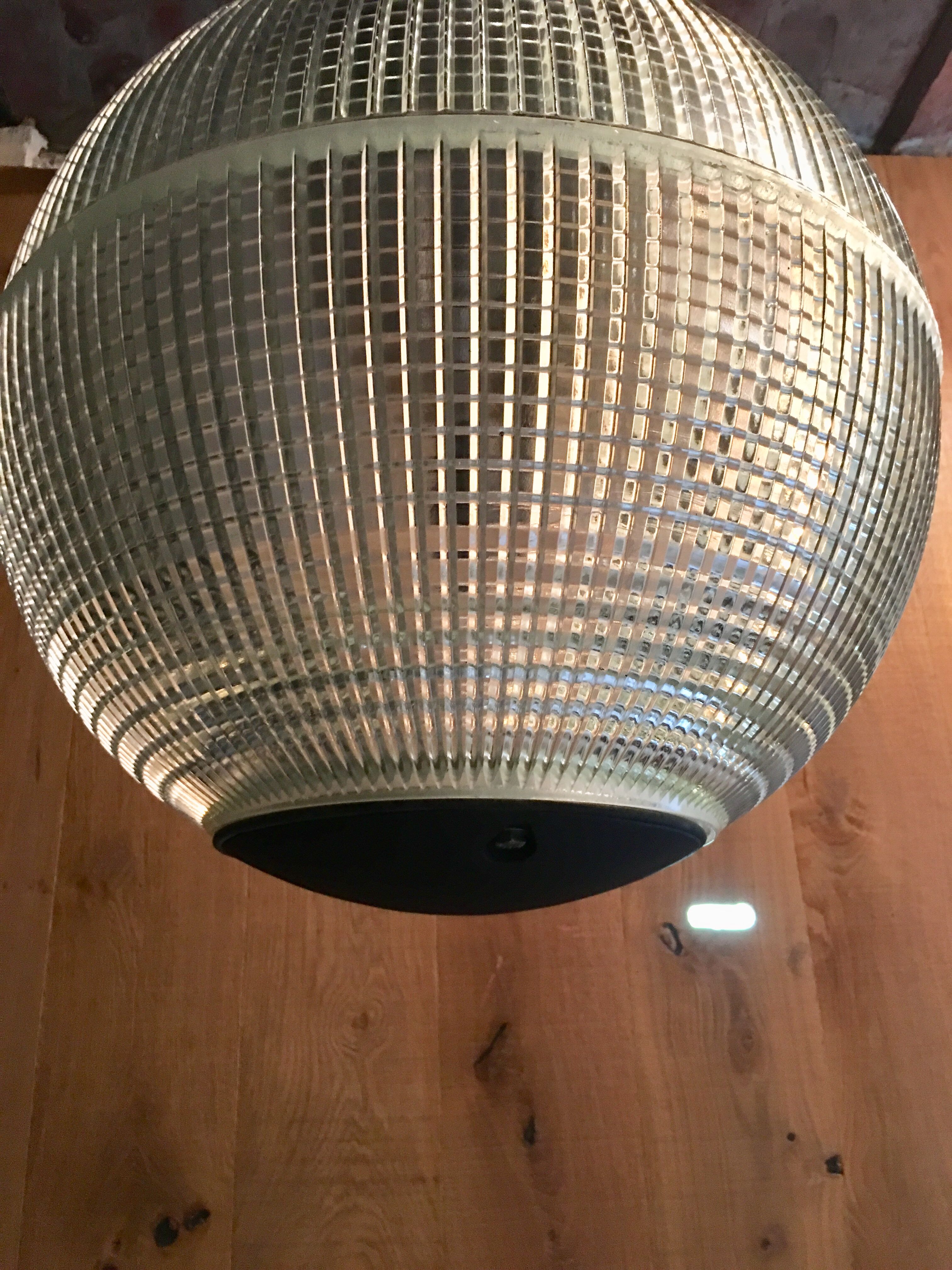 Holophane ball on plinth 1950, 50 cm diameter