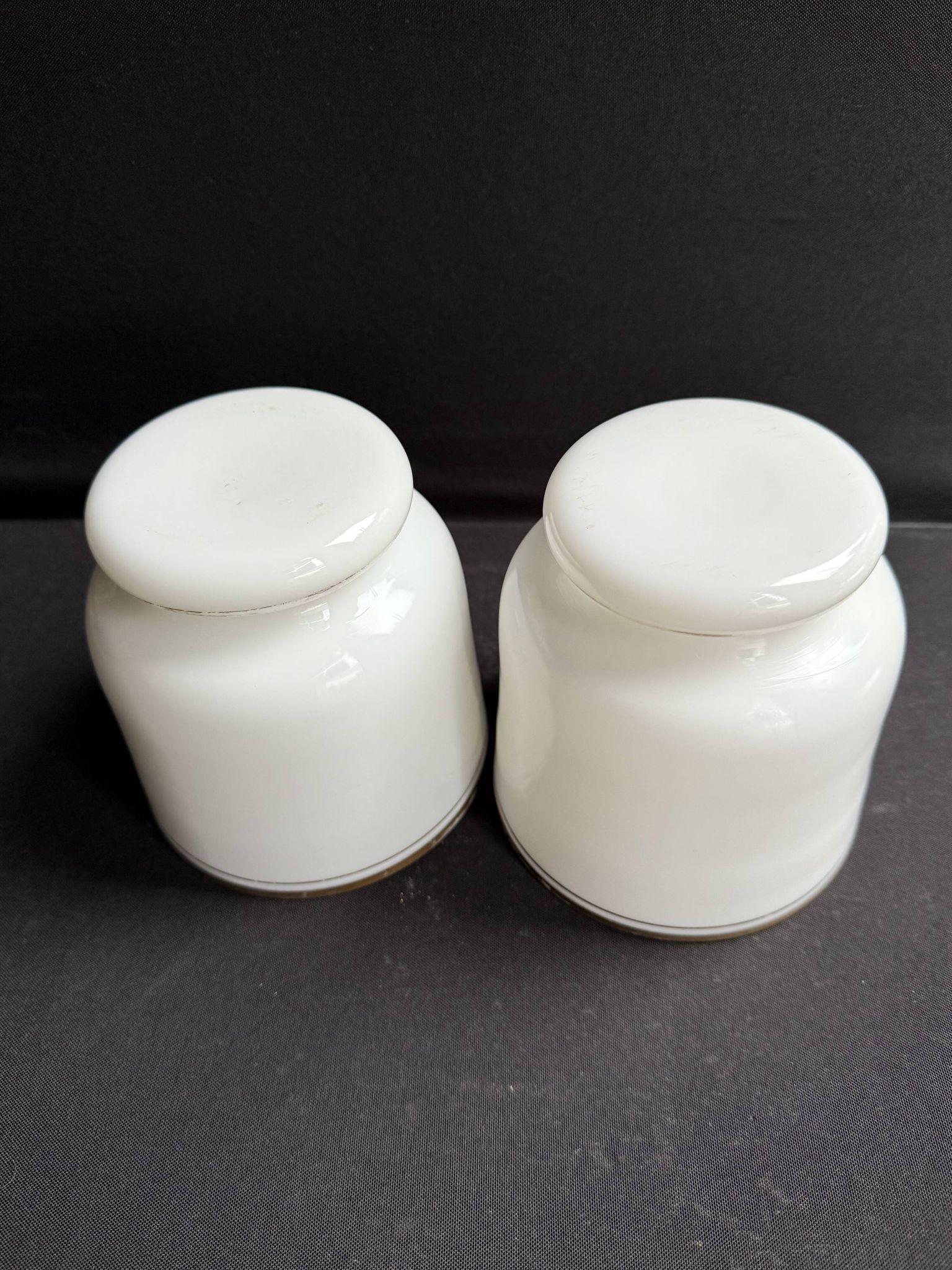 Pair of cache-pots – opaline crystal – 19th century