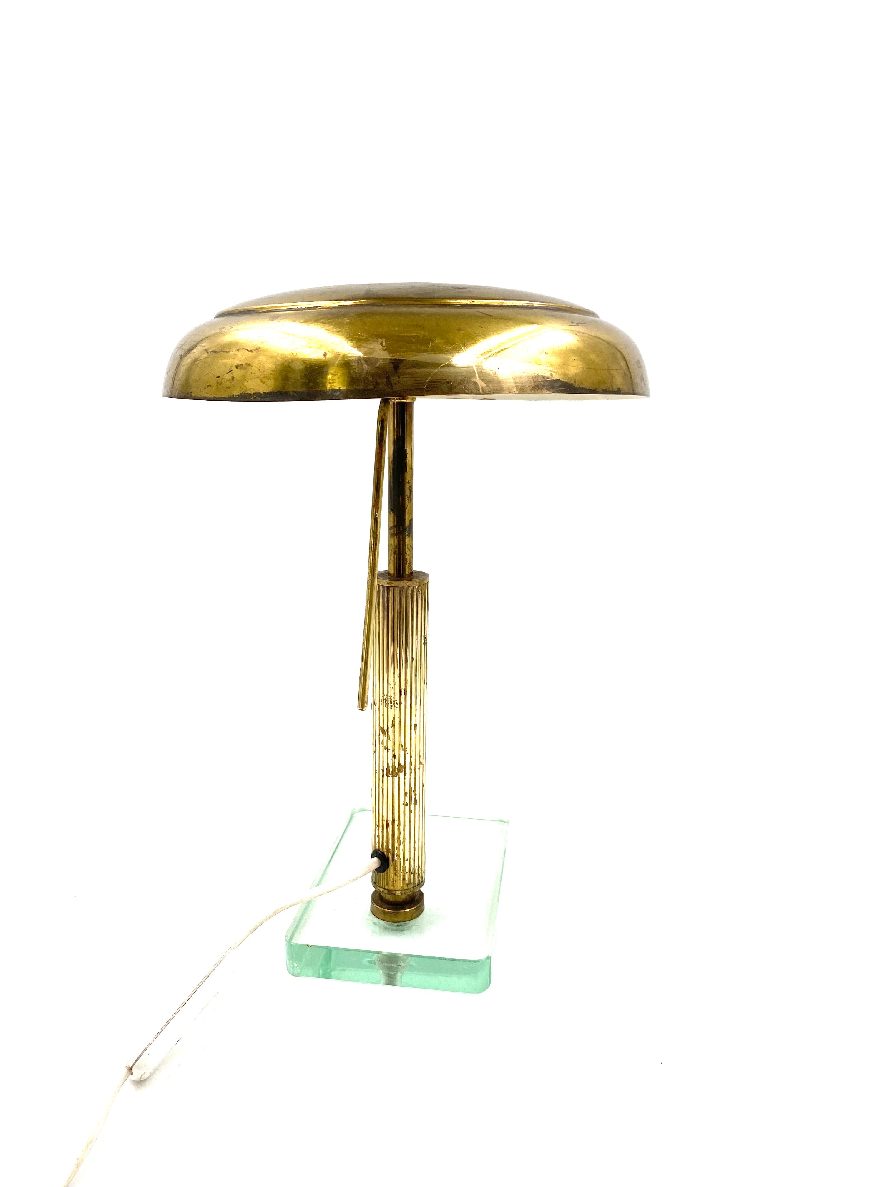 Brass table desk lamp, Fontana Arte, circa 1940