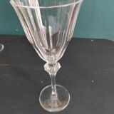 Set of 6 French wine glasses, Cristal D'Arques, mod. Diamantis