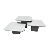 Set of 3 modular coffee tables 80s