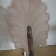 Paire d'appliques en patte de verre, décor florale vintage 70