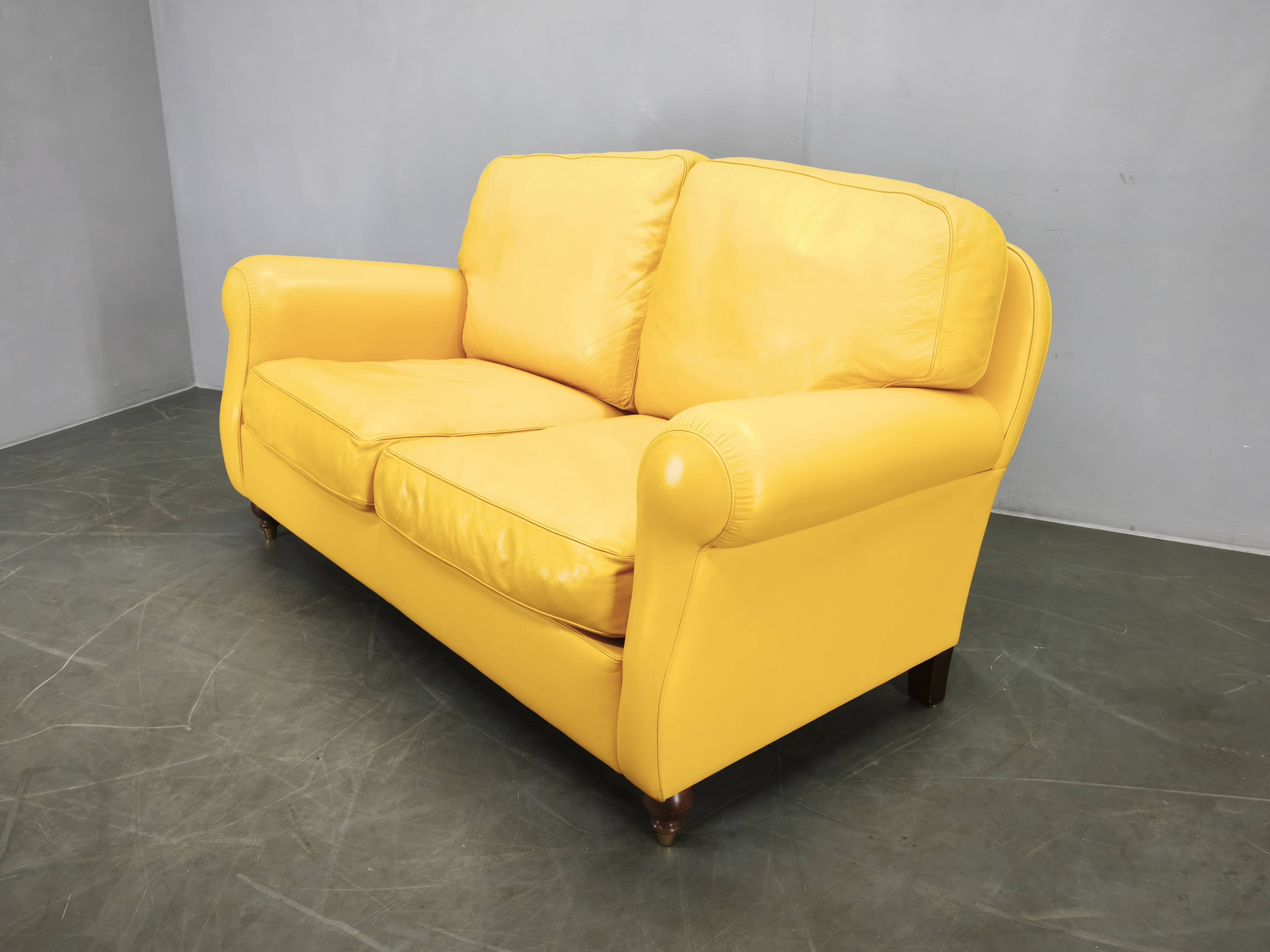 Poltrona Frau George Leather Sofa, Italy, 1992, Labeled